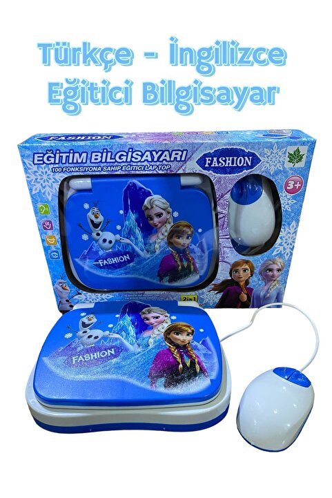 VARDEM OYUNCAK Karlar Ülkesi Elsa Eğitici Oyuncak Bilgisayar Oyuncak Laptop Türkçe İngilizce 100 Fonksiyonlu