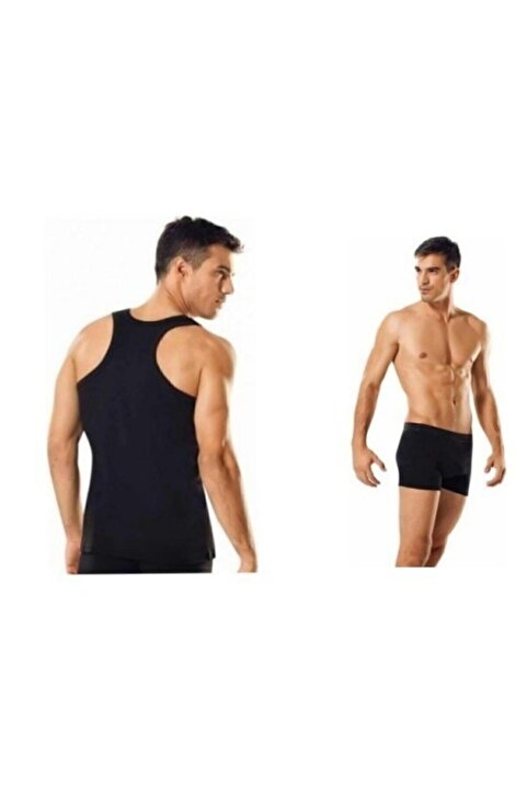 Tutku Erkek Sporcu Atlet-boxer Takım 8'li Paket 4 Atlet 4 Boxer Likralı Ribanalı