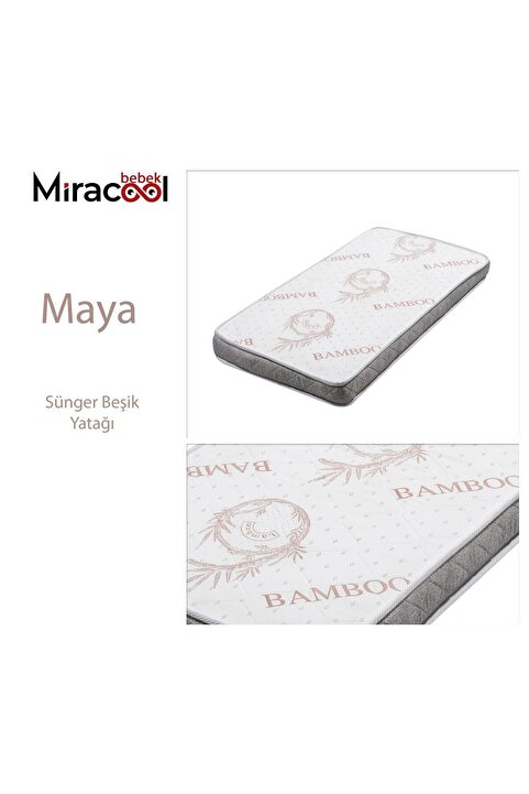 miracool Bambo Maya Beşik Yatağı 70x110cm Bebek Yatak Oyun Parkı Yatak