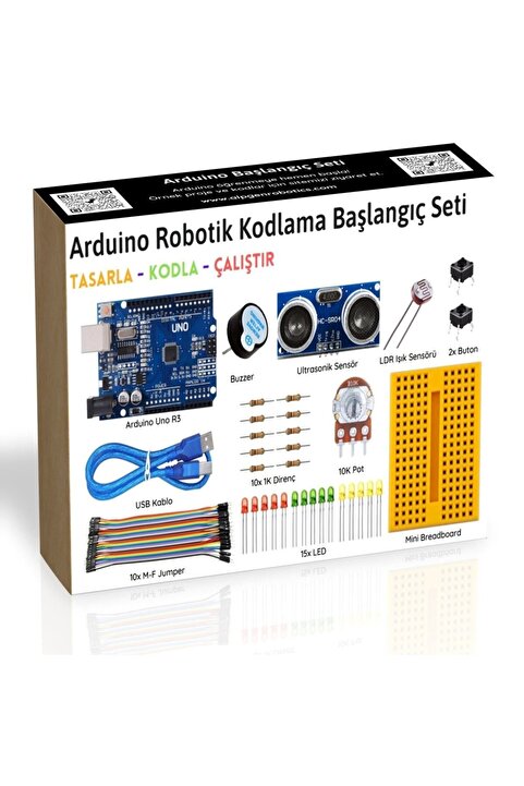 Arduino Uno R3 Robotik Kodlama Başlangıç Seti Proje Kitapçığı Alpgen Robotics