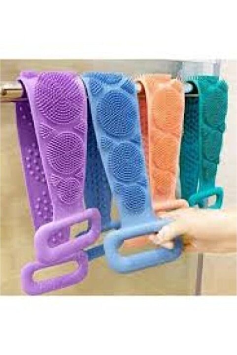 CMT Banyo Sırt Kesesi Çift Taraflı Silikon Duş Lifi Fırçası