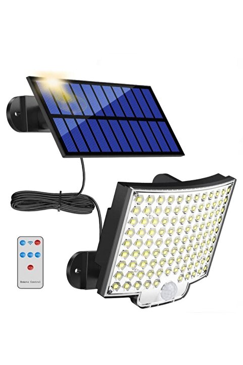 HANGAST Güneş Enerjili Solar Hareket Sensörlü Dış Mekan Aydınlatma 106 Ledli Bahçe Balkon Aydınlatma