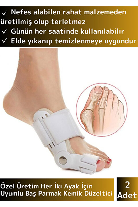 Wintoup Premium Seri Yıkanabilir Standart Size Sağ Sol Her İki Ayak Uyumlu Baş Parmak Kemik Düzeltici 2 Adet