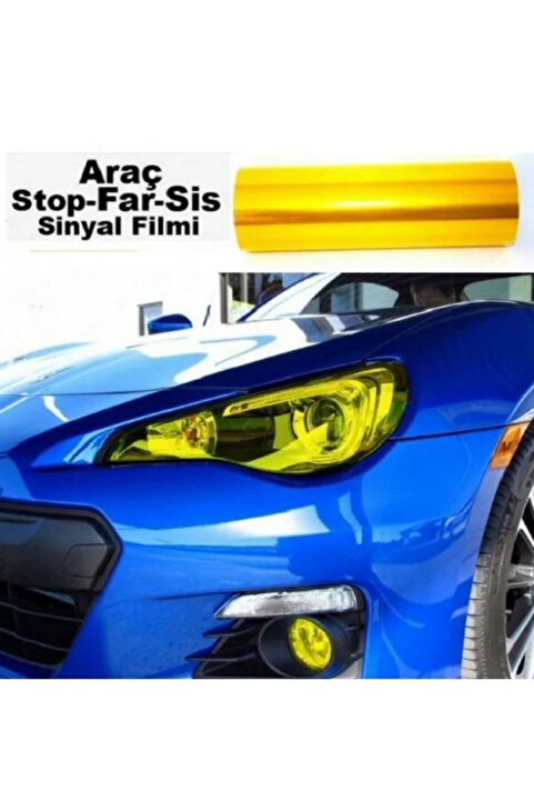 MeyZone Far Stop Filmi Far Folyosu Sarı Far Çizik Çizilme Engelleyici Folyo 100cm X 30cm