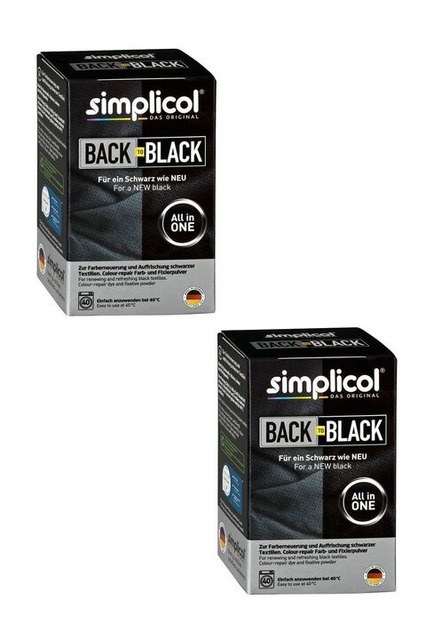 HEITMANN Siyah Simplicol Toz Tekstil Kumaş Boyası Ve Renk Canlandırma X 2 Paket