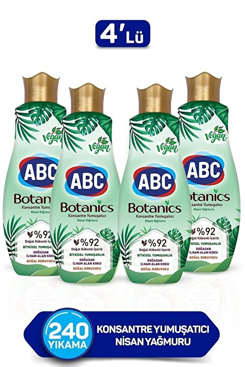 ABC Botanics Konsantre Yumuşatıcı Nisan Yağmuru 1440 ML X 4