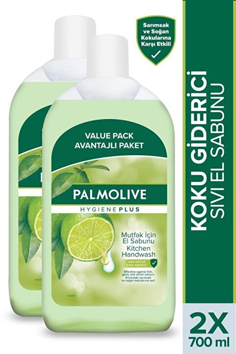Palmolive Mutfak İçin Koku Giderici Sıvı El Sabunu 700 ml x2 Adet El Temizliği El Bakımı El Yıkama Sabunu