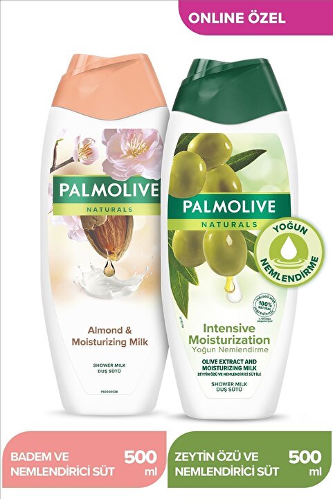 Palmolive Naturals Hassas Ciltler İçin Badem ve Yoğun Nemlendirici Zeytin Özü Duş Jeli 500 ml x2Adet