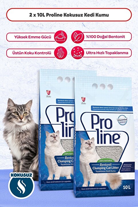 Proline Kokusuz Kedi Kumu 10 Lt x 2 Adet