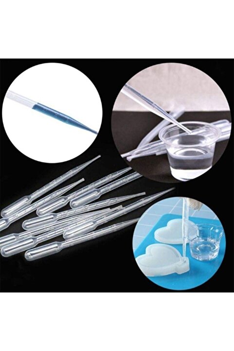 cnk craft shop Epoksi Reçine Damlalık Pipet Seti (10 Adet) , Damlalık Pipet, Likit Aktarma Pipeti , Epoksi B12