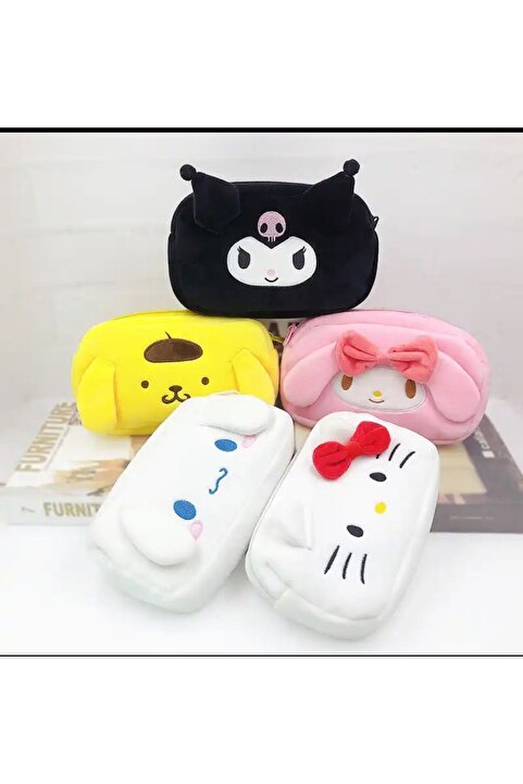 facnspt Kawaii Sanrio Kuromi Peluş Nakışlı İthal Kalemlik