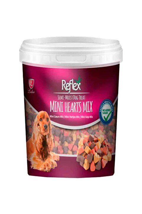 Reflex Karışık Renkli Mini Kalpli Yari Yumuşak Köpek Ödül Maması 500 gr