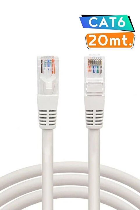 Vetech Cat6 20mt Lan Ethernet Kablosu Fabrikasyon Internet Kablo