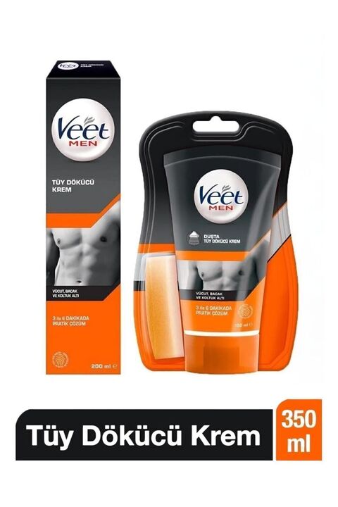 Veet Men Erkeklere Özel Tüy Dökücü Krem Normal Ciltler 200ml + Duşta Tüy Dökücü Krem Normal Ciltler 150ml