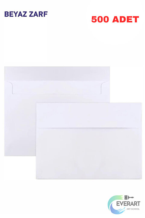 everart Mektup Zarfı,davetiye Zarfı Beyaz 11,4x16,2cm Buklet 500 Adet