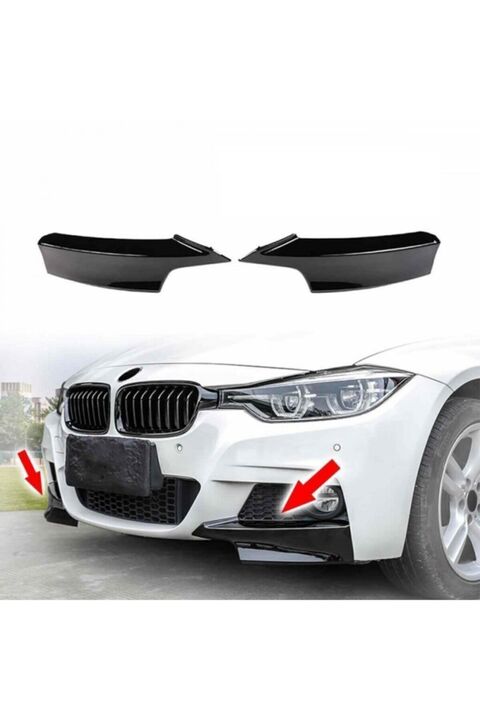 stuning Bmw F30 M Tech Ön Tampon Flapı Sağ Sol Parlak Siyah