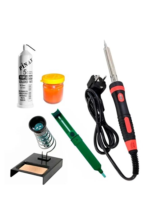 fitfiyat 80 Watt Lehim Makinesi Kalem Havya Leyim Tel Pasta Pompa Stand Tam Set