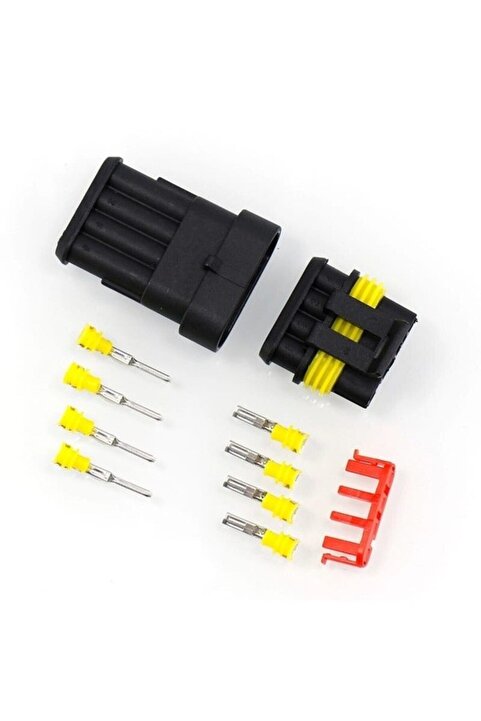 Genel Markalar 4 Pinli Su Geçirmez Araç Konnektörü Soketi 1.5mm ( Waterproof ) 4 Uçlu