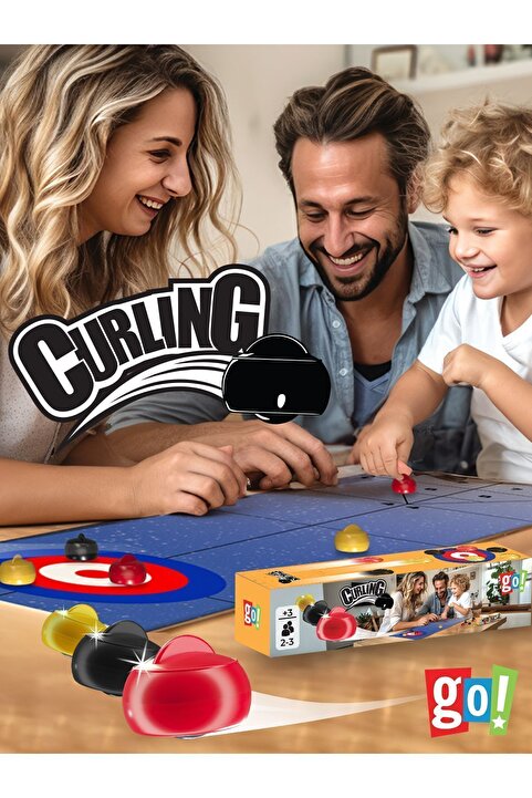 Go Toys Mini Curling Ekransız Vakit Geçirme Aktivitesi Aile Etkileşimi Kutu Oyunu