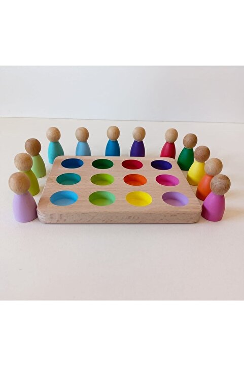 Moccotoys Peg Bebek Ve Tabla Eşleştirme 12 Li Insan Figürleri (WALDORF)