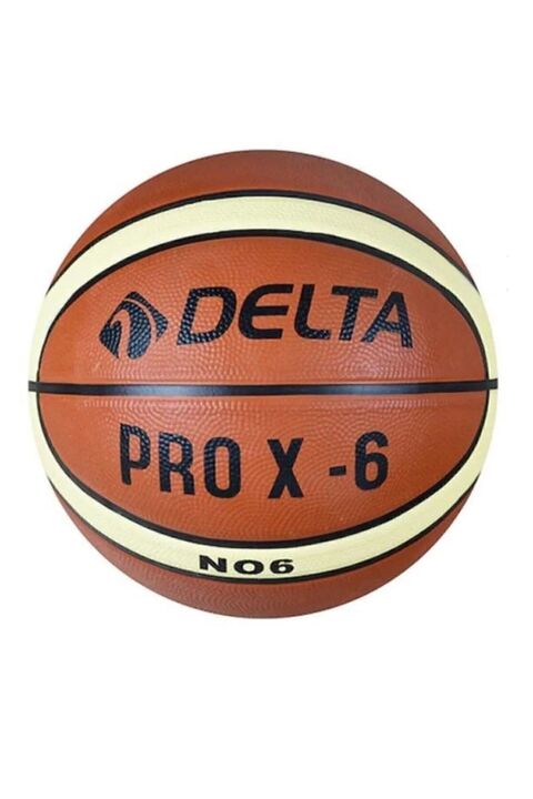 Delta 6 Numara Pro X Deluxe Kauçuk 6 Numara Basketbol Topu Kahverengi Pompa dahil değildir