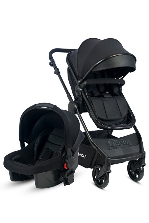 4 Baby - Cool Siyah Travel Sistem Bebek Arabası Seyahat Sistem (PUSET) Siyah