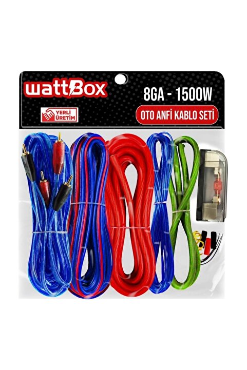 Genel Markalar Oto Anfi Kablo Seti Full 8ga 1500w