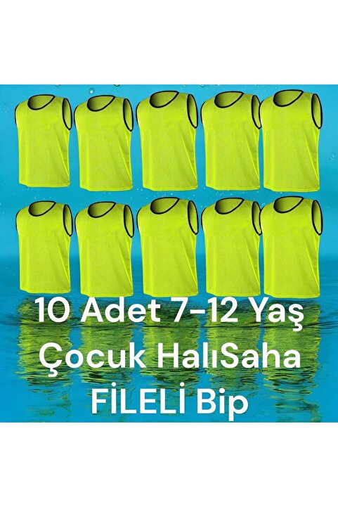 Gök Sports 10 Adet Çocuk Antrenman Yeleği Halı Saha Fileli Yelek Bip