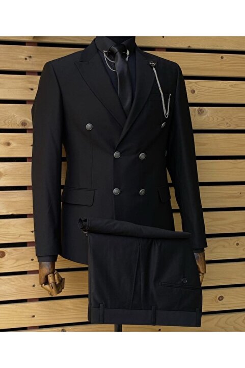 terzi ayhan Erkek Takım Elbise Kruvaze Slim Fit