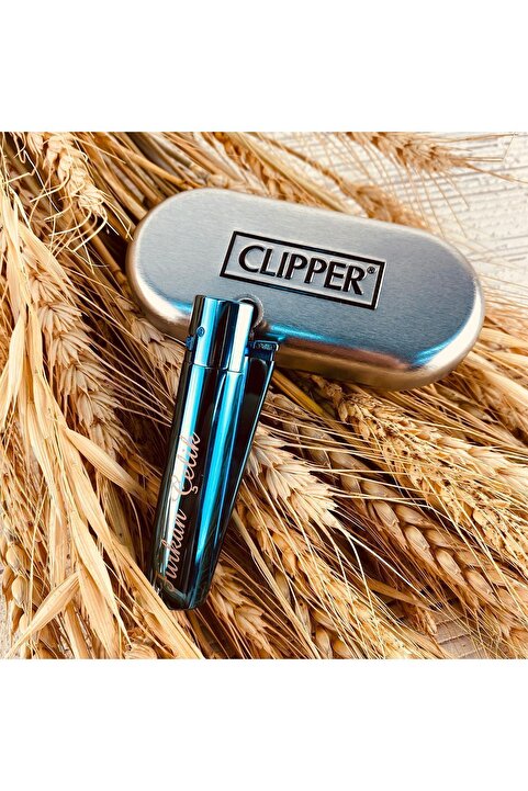 megame ANNELER Günü İçin Kişiye Özel Isim Baskılı mavi Clipper Metal Çakmak, Takım Logolu Çakmak,