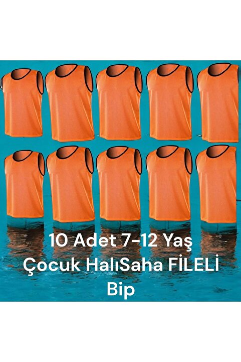 Gök Sports 10 Adet Çocuk Antrenman Yeleği Fileli Halı Saha Yelek Bip