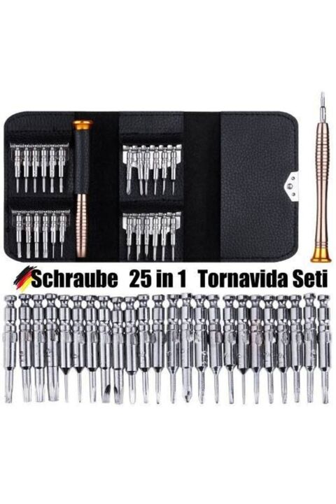 Schraube 25 In 1 Mini Saatçi Tornavida Seti - Apple,macbook,cep Telefonu,tablet,laptop Tornavidası Glrshop