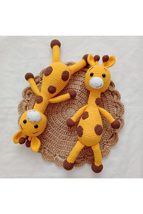 Genel Markalar Sevimli Amigurumi Zürafa 1 Adet Uyku Arkadaşı, Sarı, Yumuşacık