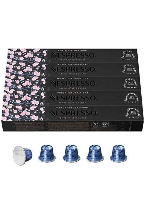 Nespresso Tokyo Vıvalto Lungo 5 Kutu 50 Kapsül