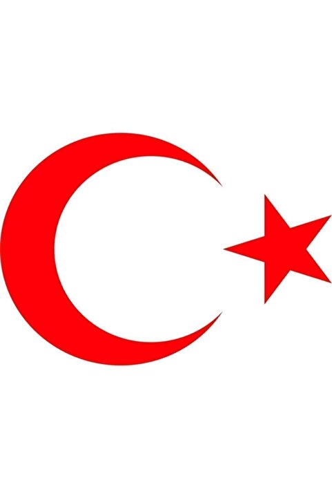 Genel Markalar Türk Bayrağı Stıckers Ay Yıldız Kırmızı 22x16
