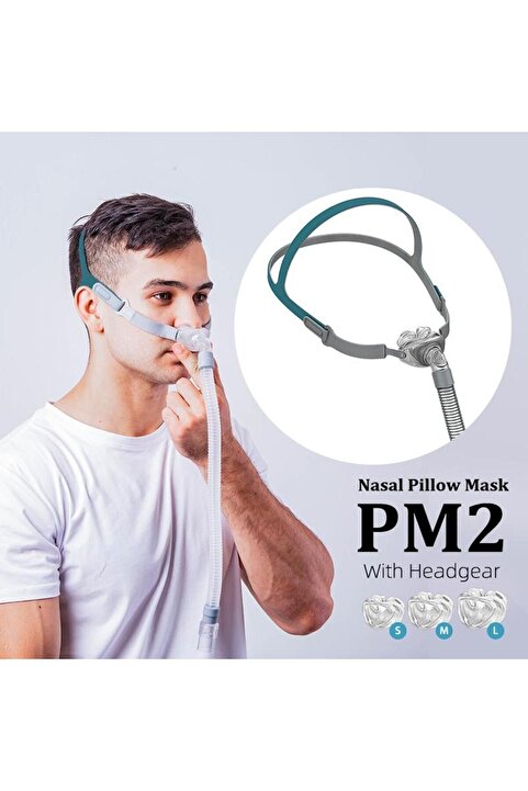 Bmc P2 Burun Yastıklı Cpap Maskesi (3 Yedek Başlıklı)