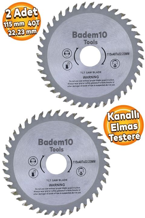 Badem10 Ahşap Testere Kesici 115 Mm 40 Diş Spiral Ağaç Sunta Kesme Testeresi Avuç Taşlamalar Için (2 ADET)