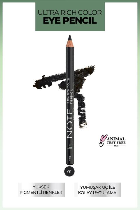 Note Cosmetics Ultra Rich Color Göz Kalemi 01 Black - Siyah