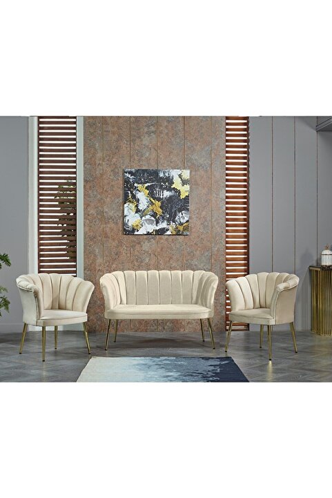 Grass steel metal Hilal Consept Papatya Çay Seti, Balkon, Salon, Ofis, Cafe Koltuk Takımı 2 1 1 Papatya Çay Seti