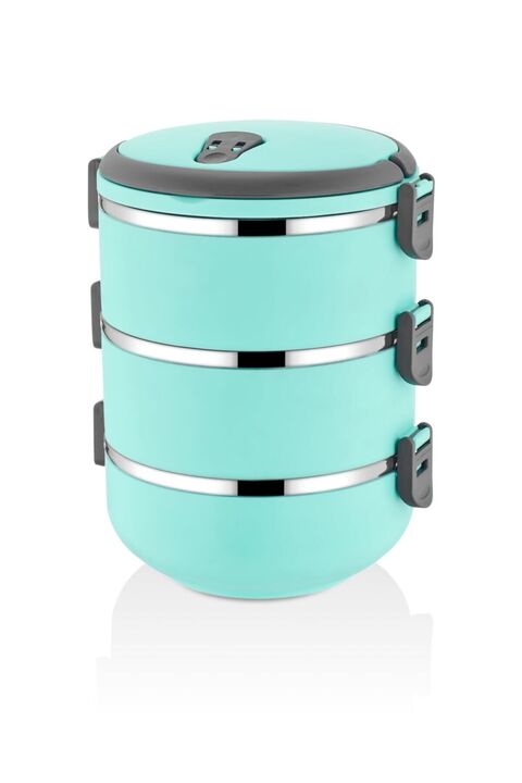 FreshBox 3 Katlı Sızdırmaz Yemek Termosu Sefer Tası Saklama Kabı 2,25 Litre %100 Yerli Ürün