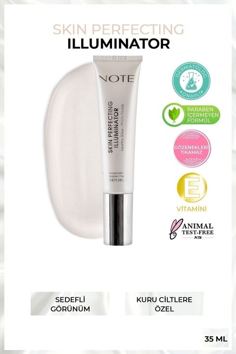 Note Cosmetics Skin Perfecting Illuminator Aydınlatıcı Kuru Ciltlere Özel Makyaj Bazı