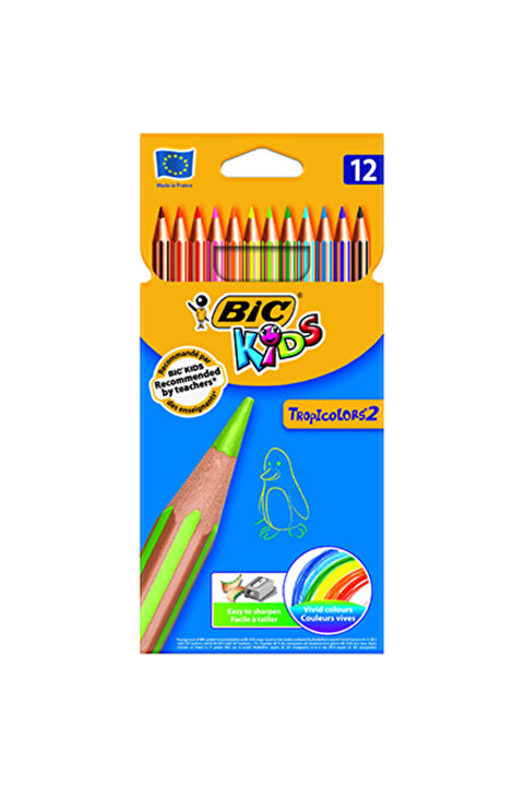Bic Tropıcolors 12 Renk Kuru Boya Kalemi Uzun 83256611