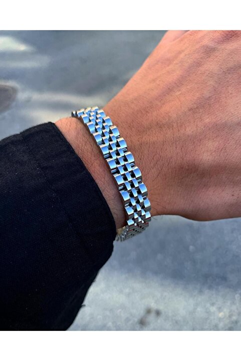 Medusa Jewelry 316l Kordon Paslanmaz Çelik Gümüş Erkek Bileklik