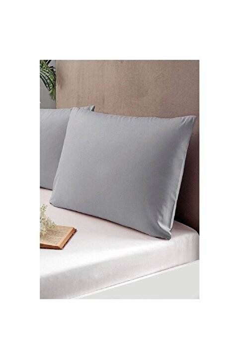 VentiSette 2 Adet Gri 50x70 Cm Yastık Kılıfı