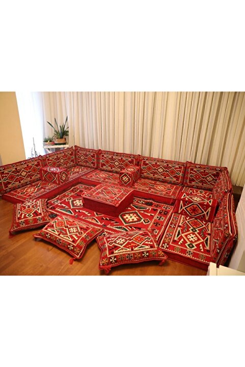 uğurlu şark köşesi Uğurlu Şark Köşe Takımı(19 PARÇA)Heybe ve kilim paspas hediye