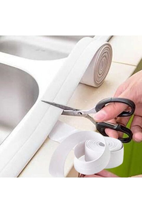 perfect shop 1 Adet Su Sızdırmaz Banyo Mutfak Lavabo Küvet Izolasyon Şerit Bant (K0)