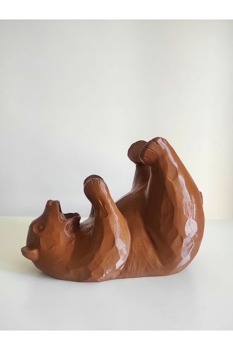 Nerva Design 3D Ayı Şeklinde Dekoratif Şaraplık/şarap Şişesi Tutucu
