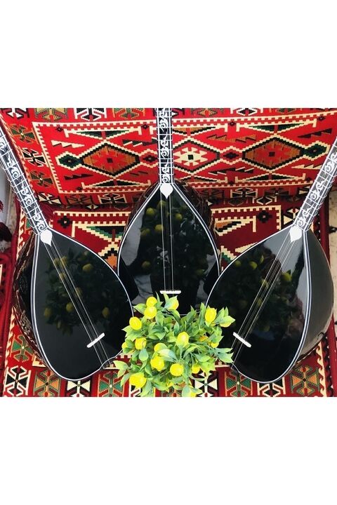 Zuhal Emir Bağlama ( Siyah Inci - Özel Seri -uzun Sap) Emir Müzik Aletleri Imalatçı