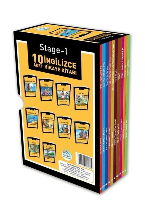 Mavi Çatı Yayınları Stage-1 Ingilizce Hikaye Seti 10 Kitap Maviçatı Yayınları