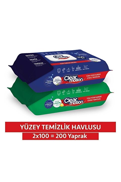 Clearmotion Clearmotion Yüzey Temizlik Havlusu (2X100) 200 Yaprak